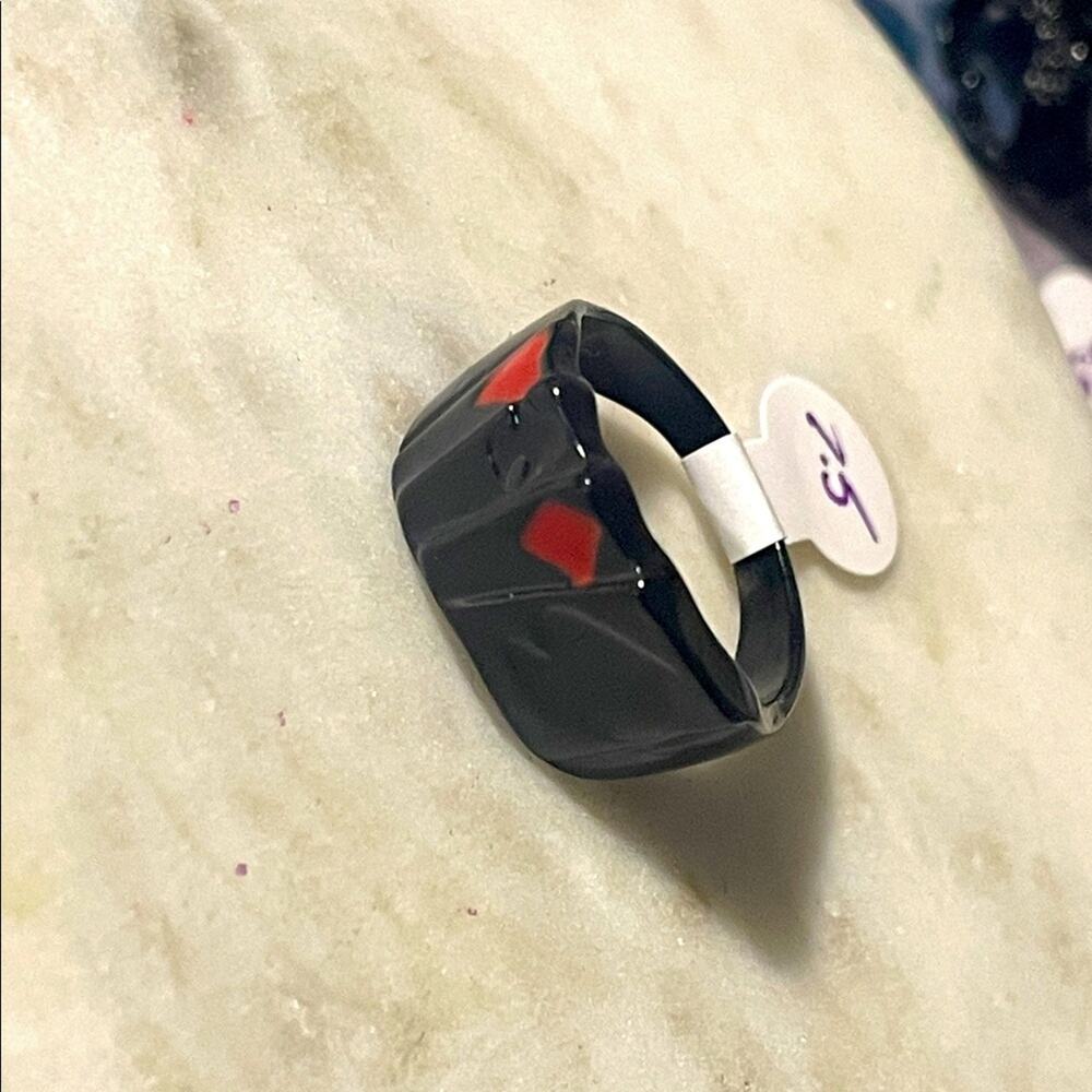fashion ring gothic black cards 7.5